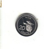 bnk mnd Niue 20 centi 2010 unc , fauna marina