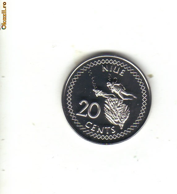 bnk mnd Niue 20 centi 2009 unc , fauna marina bnk mnd Niue 20 centi 2009 unc , fauna marina