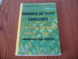 VARIANTE DE TESTE DE CAPACITATE ,ROMANA ,MATEMATICA ,GEOGRAFIE ,ISTORIE TOMA