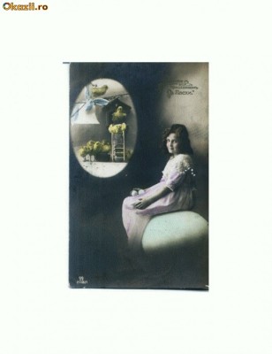 P FOTO 37 Tanara simpatica -circulata 1913 Chisinau-Reni ? foto