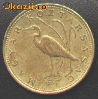 Ungaria 5 Forint 1995 fauna,cocor foto