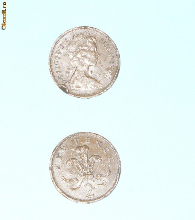 MAREA BRITANIE - 2 PENCE 1980 MAREA BRITANIE - 2 PENCE 1980