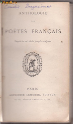 Anthologie des poetes francais (editie antebelica) foto