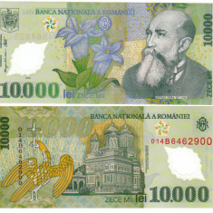 * Bancnota 10000 lei - Romania 2000 - UNC serii consecutive