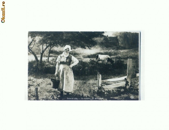 P FOTO 88 Peisaj rustic -scrisa, dar necirculata, antebelica