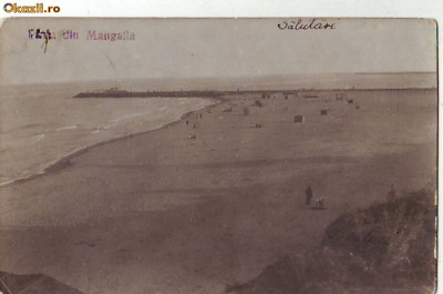 5207 Plaja La Mangalia circulat 1930 foto