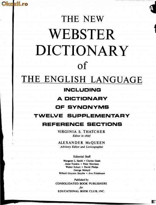 The New Webster Dictionary The New Webster Dictionary