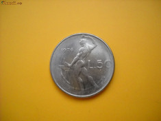 moneda 50 lire ITALIA 1976 XF foto
