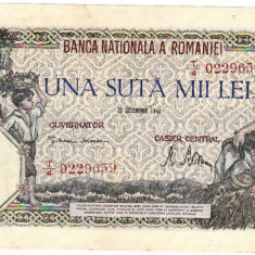 * Bancnota 100000 lei 1946 - decembrie