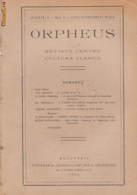 8 vol. ORPHEUS - revista de cultura clasica (1924-1928) foto