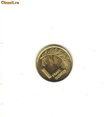 bnk mnd Republica Guinea 1 franc 1985 unc foto
