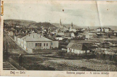 5004 Dej Vederea orasului circulat 1930 foto