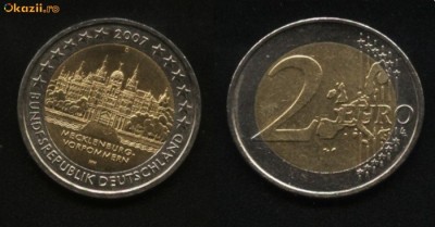 2 euro comerativ,Castele Mecklenburg-Vorpommern, 2007 foto