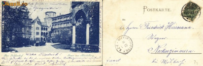 carte popstala ilustrata Heidelberg, Germania, 1900 foto