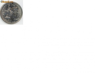 LOT DE 2 MONEDE 25 CENTS NEW YORK 2001 D + P foto