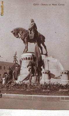 R 3491 Cluj Statuia lui Matei Corvin Circulata foto
