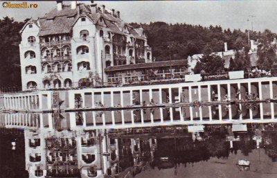 R 4669 Ocna Sibiului Pavilionul central al bailor Circulata foto