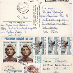 Lot 2 intreguri postale -tema sah prin corespondenta