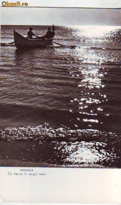 R 4549 Mamaia Cu barca in largul marii Necirculata foto