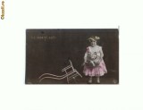 Q FOTO 83 Felicitare -Nissa Stavul, catre Anetta-circulata1909?