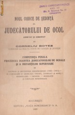 C.Botez /Noul codice de sedinta al judecatorului de ocol 1922 foto
