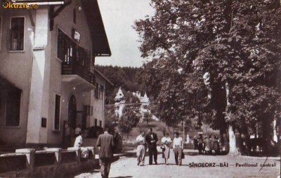 R 5483 Sangeorz Bai Pavilionul central Circulata foto