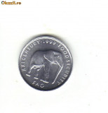 Bnk mnd Somalia 5 shillings 2002 unc , elefant, Africa
