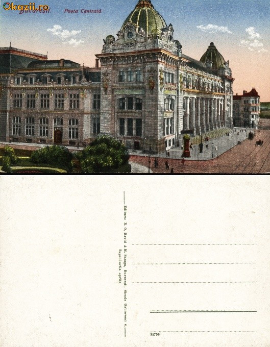Carte postala ilustrata Posta Centrala, Bucuresti | Okazii.ro
