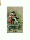Foto Galati 1903, Elise Kiriacopol, Circulata, Colectie, Romantica, Relief, Domnisoara, Carte Postala Veche