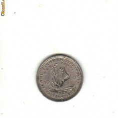 bnk mnd British Caribbean Territories 10 centi 1965 , corabie
