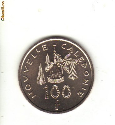 bnk mnd Noua Caledonie 100 franci 2004 unc foto