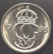 Suedia 10 ORE 1986 monograma Carl XVI Gustav a.UNC/UNC foto