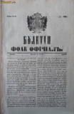 Buletin , foaie oficiala , nr. 40 , Iasi ,1849