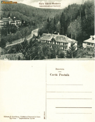 Carte postala ilustrata Slanic Moldova-Administratia si Cazinoul foto