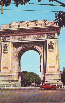 S 5166 Vedere Arcul de Triumf Bucuresti circulata foto