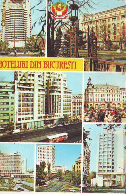 S 5214 Vedere Hoteluri din Bucuresti circulata foto