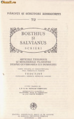 Boethius si Salvianus / Despre guvernarea lui Dumnezeu foto
