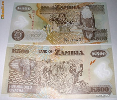 ZAMBIA 2008 - 500 KWACHA - UNC foto