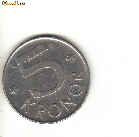 bnk mnd Suedia 5 kronor 1991