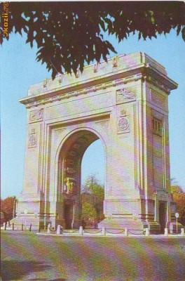 S 5543 Bucuresti Arcul de Triumf Circulata foto