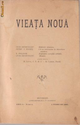 Vieata Noua - revista modernista (1905,dir.O.Densusianu) foto