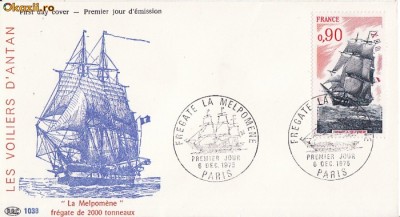 FDC Franta -tema militara ,navala,vapoare foto