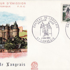 FDC Franta -Castelul Langeais -istorica,geografica