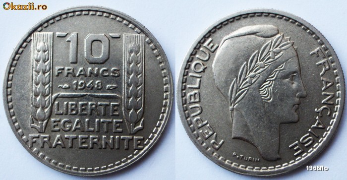 FRANTA 10 FRANCS FRANCI 1948 frumoasa ** FRANTA 10 FRANCS FRANCI 1948 frumoasa **
