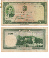 * Bancnota 500 lei 1934 foto