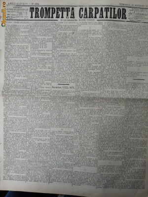 Ziarul Trompetta Carpatilor , nr. 1094 , 1873 foto