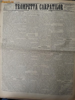Ziarul Trompetta Carpatilor , nr. 1096 , 1873 foto