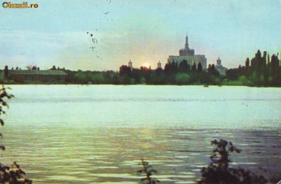 S5951 BUCURESTI Lacul Herastrau 1966 foto