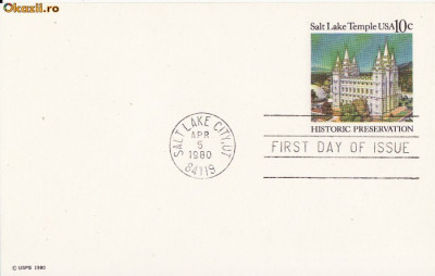 Intreg postal SUA, USA -Salt Lake City-Templu foto