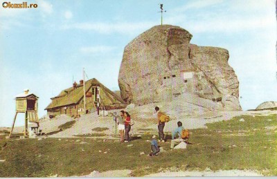 S 6335 Muntii Bucegi Cabana si Varful Omu necirculata foto